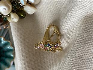 Ayarlanabilir Altın Kaplama Renkli Meşe Yüzük