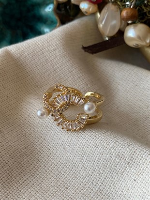 Ayarlanabilir İncili Baget C Yüzük