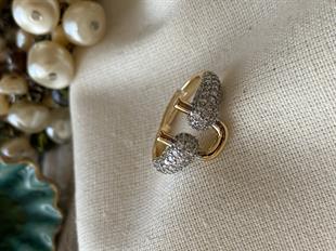 Ayarlanabilir Silver Taşlı U Model Yüzük