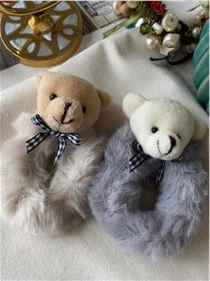 Ayıcık Figürlü Peluş Lastik Toka