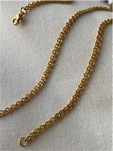 Çelik 22K 60 cm Çift Örme Zincir
