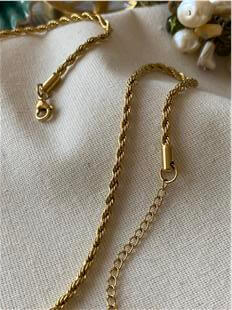 Çelik 3 mm Burgu Zincir Kolye