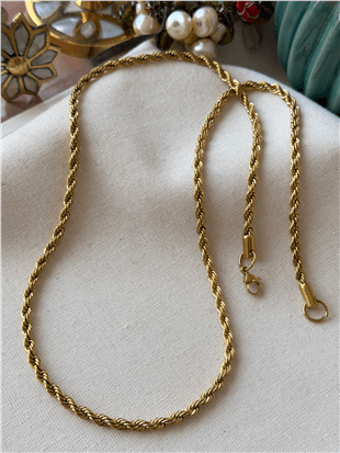 Çelik 4mm 60 cm Burgu Zincir Kolye