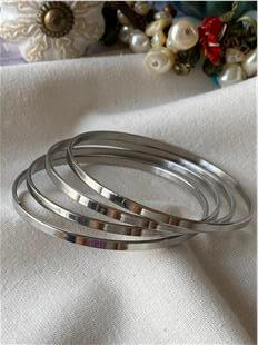 Çelik 4mm Silver Ajda Bilezik