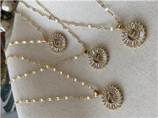 Çelik Mini Baget Harf Kolye