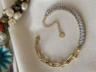 Çelik Baget Suyolu Detaylı Tffny Bileklik