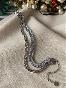 Çelik Baget Taşlı Figaro Bileklik