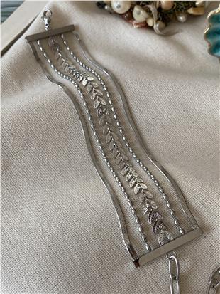 Çelik Beş Sıra Çelenk Bileklik