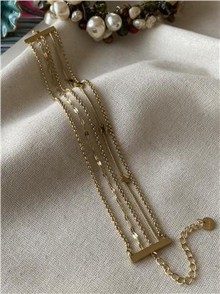 Çelik Beşli Yıldızlar Bileklik