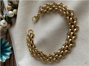 Çelik Bombe Örme Bileklik