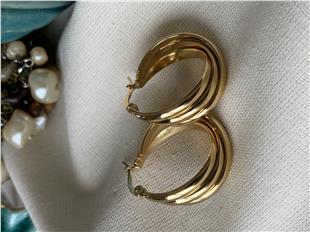 Çelik Bombe Trinity Küpe