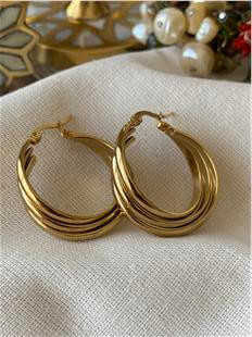 Çelik Bombe Trinity Küpe