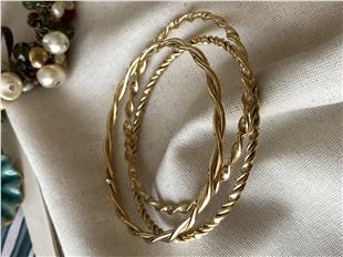 Çelik 3lü Burgulu Set Bilezik