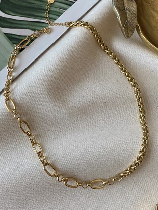 Çelik Çift Model Zincir Kolye