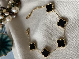 Çelik Çift Renkli Yonca Bileklik