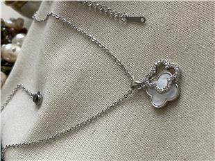 Çelik Çift Sallantılı Cleef Kolye
