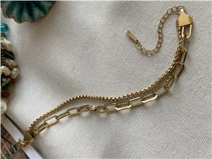 Çelik Çift Zincir Bileklik