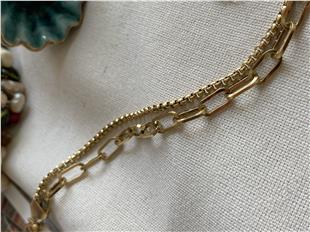 Çelik Çift Zincir Bileklik