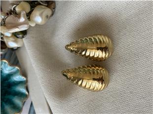 Çelik Çizgili Bubble Küpe