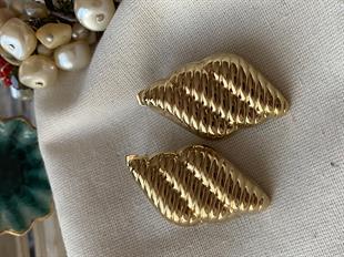 Çelik Çizgili Kabuk Küpe