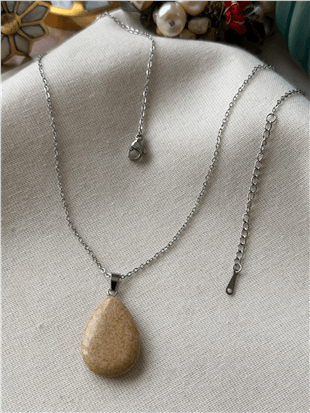 Çelik Damla Model Jasper Kolye