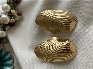 Çelik Deniz Kabuğu Küpe