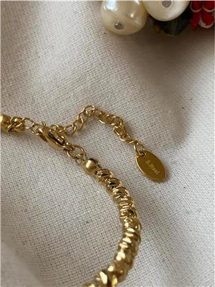 Çelik Desenli Dorika Bileklik