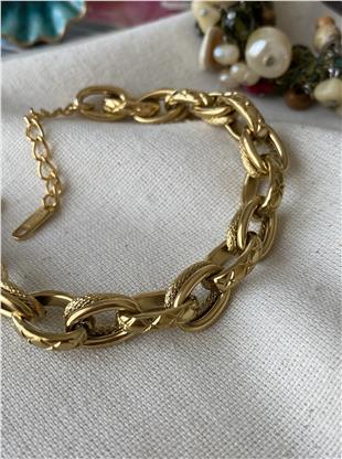 Çelik Desenli Halkalar Bileklik