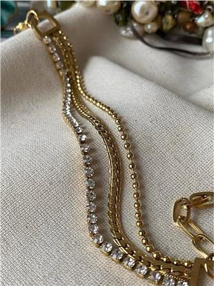 Çelik Desenli Örme Dorika Bileklik