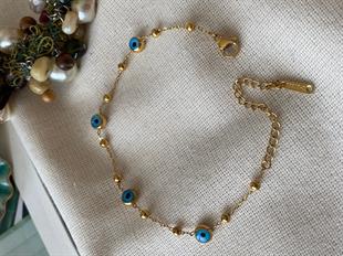 Çelik Dorikalı Dörtlü Nazar Bileklik