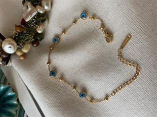 Çelik Dorikalı Dörtlü Nazar Bileklik