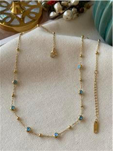 Çelik Dorikalı Göz Boncuk Kolye