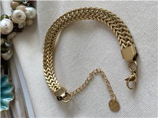 Çelik Double Chain Bileklik