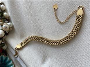 Çelik Double Chain Bileklik