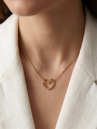 Çelik Düğüm Kalp Kolye