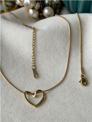 Çelik Düğüm Kalp Kolye