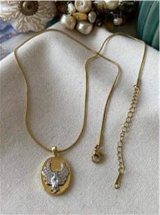 Çelik Düz Plakalı Alya Kolye