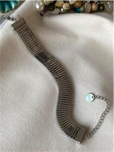 Çelik Geçmeli Metal Tasarım Bileklik