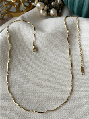 Çelik Geçmeli Sticks Kolye