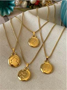 Çelik Gold Burç Kolye