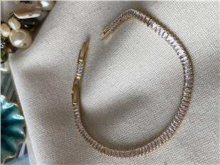 14K İnce Baget Suyolu Bileklik