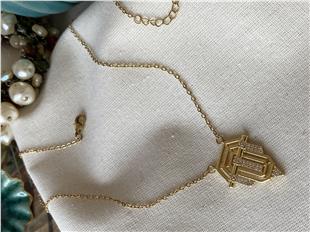 Çelik Gold Taşlı Serenay Kolye