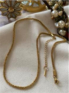 Çelik Gold Tırtıklı Zincir Kolye