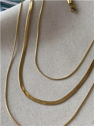 Çelik Gold Triplex Kolye