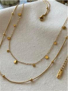 Çelik İkili Dorikalı Pullar Kolye