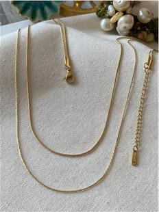 Çelik İkili İnce Zincir Kolye