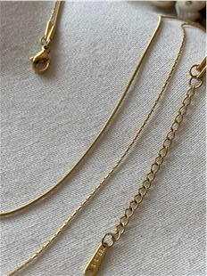 Çelik İkili İnce Zincir Kolye