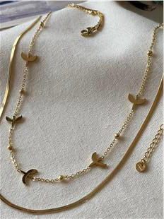 Çelik İkili Kuş Kolye