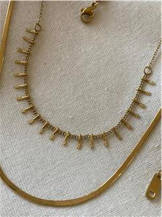 Çelik İkili Sticks Kolye