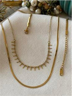 Çelik İkili Sticks Kolye